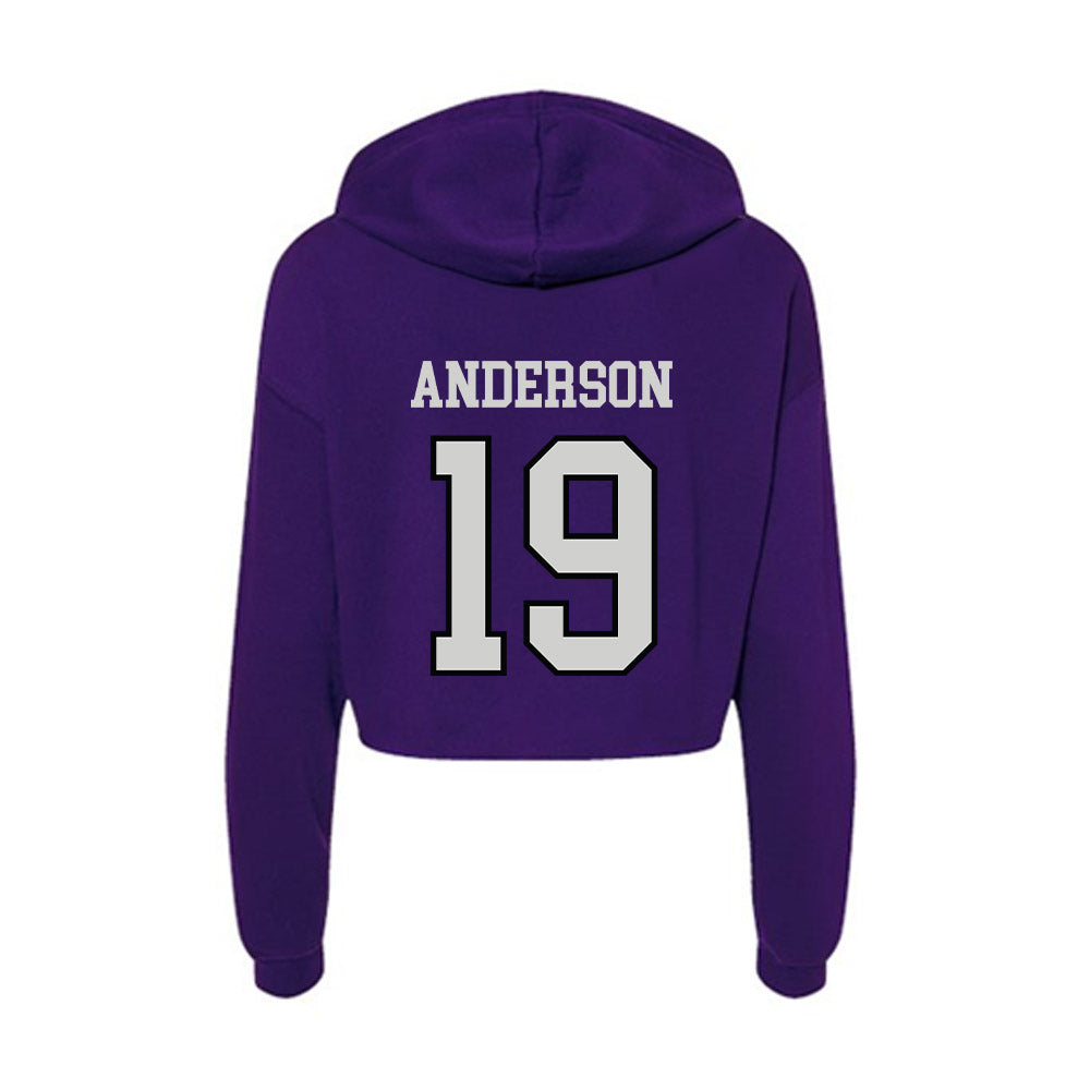 Weber - NCAA Women's Soccer : Oakley Anderson - Women's Crop Fleece Hoodie-1