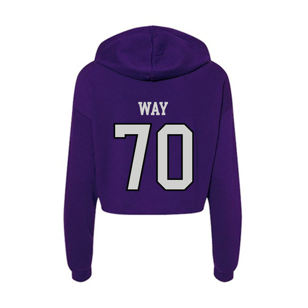 Weber - NCAA Football : Will Way - Women's Crop Fleece Hoodie-1