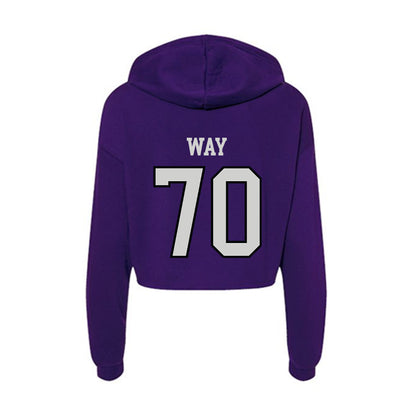 Weber - NCAA Football : Will Way - Women's Crop Fleece Hoodie-1