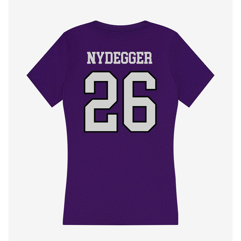 Weber - NCAA Women's Soccer : Mina Nydegger - Women's V-Neck T-Shirt-1