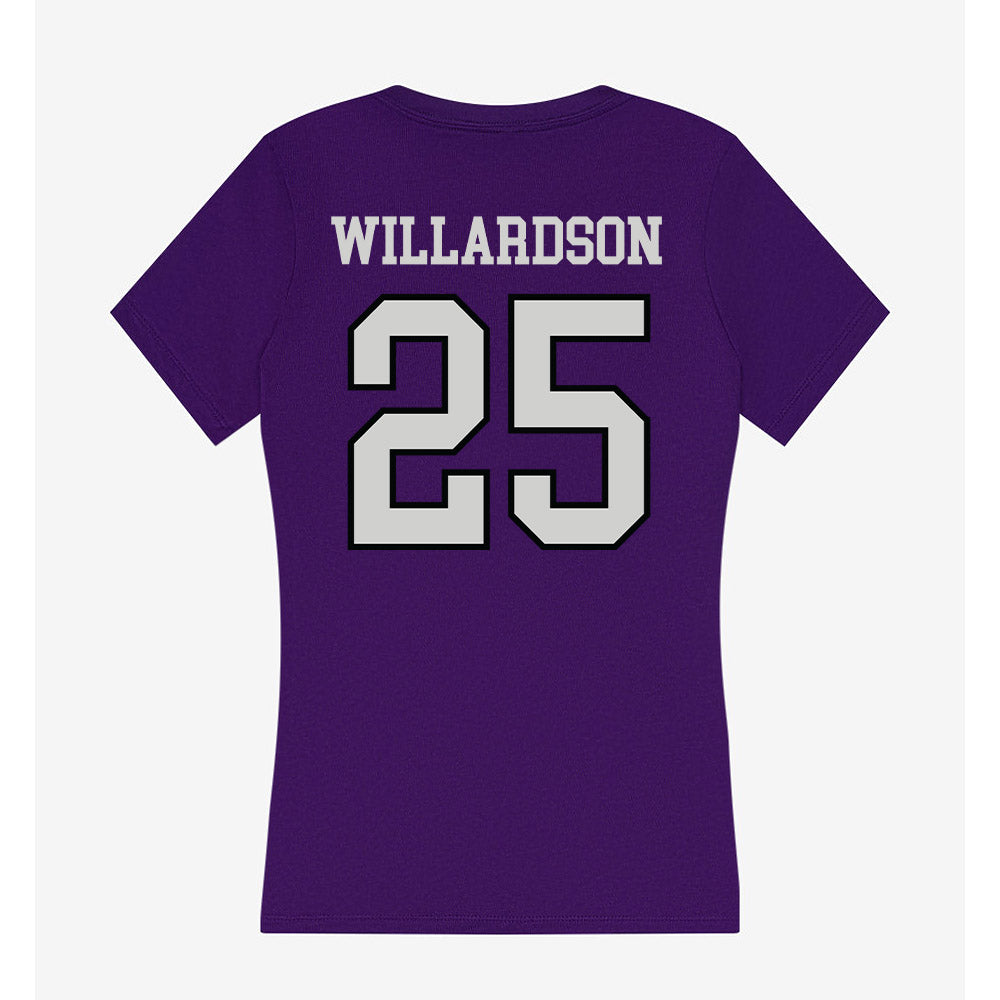 Weber - NCAA Women's Basketball : Nicole Willardson - Women's V-Neck T-Shirt-1