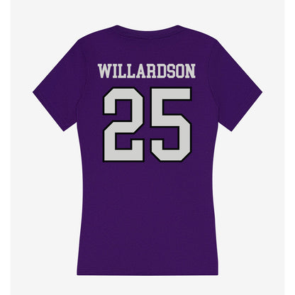 Weber - NCAA Women's Basketball : Nicole Willardson - Women's V-Neck T-Shirt-1