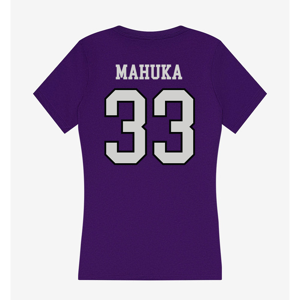 Weber - NCAA Football : Aizik Mahuka - Women's V-Neck T-Shirt-1