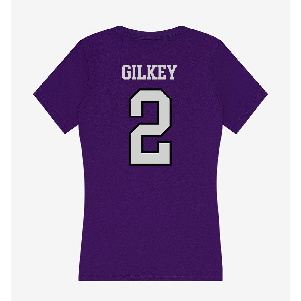 Weber - NCAA Football : Jackson Gilkey - Women's V-Neck T-Shirt-1