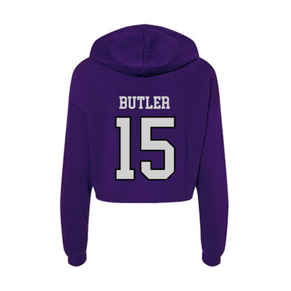 Weber - NCAA Football : Clarence Butler - Women's Crop Fleece Hoodie-1