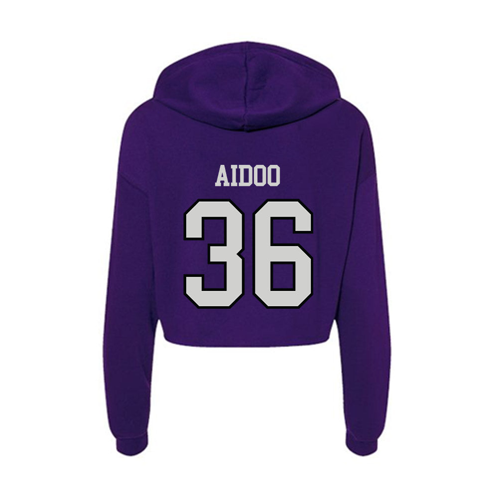 Weber - NCAA Football : Donovan Aidoo - Women's Crop Fleece Hoodie-1
