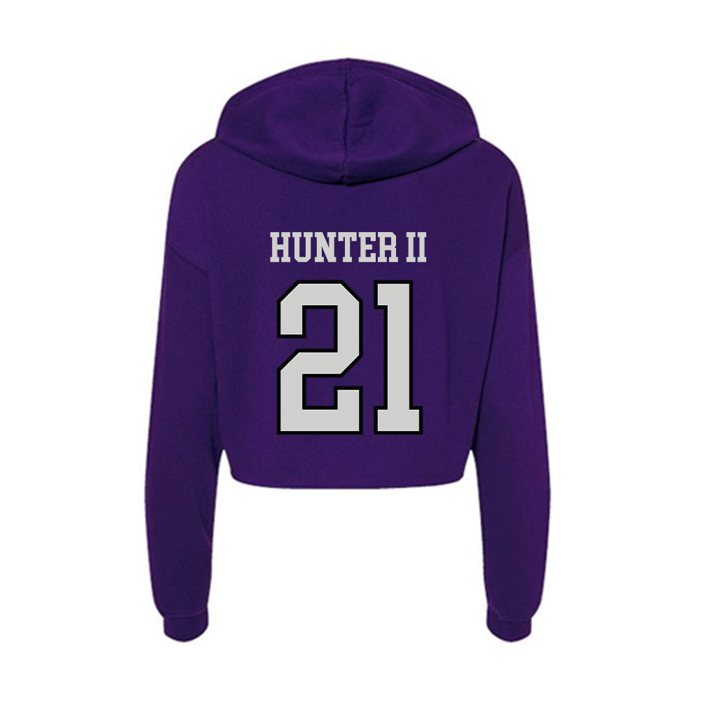 Weber - NCAA Football : Pierre Hunter II - Women's Crop Fleece Hoodie-1