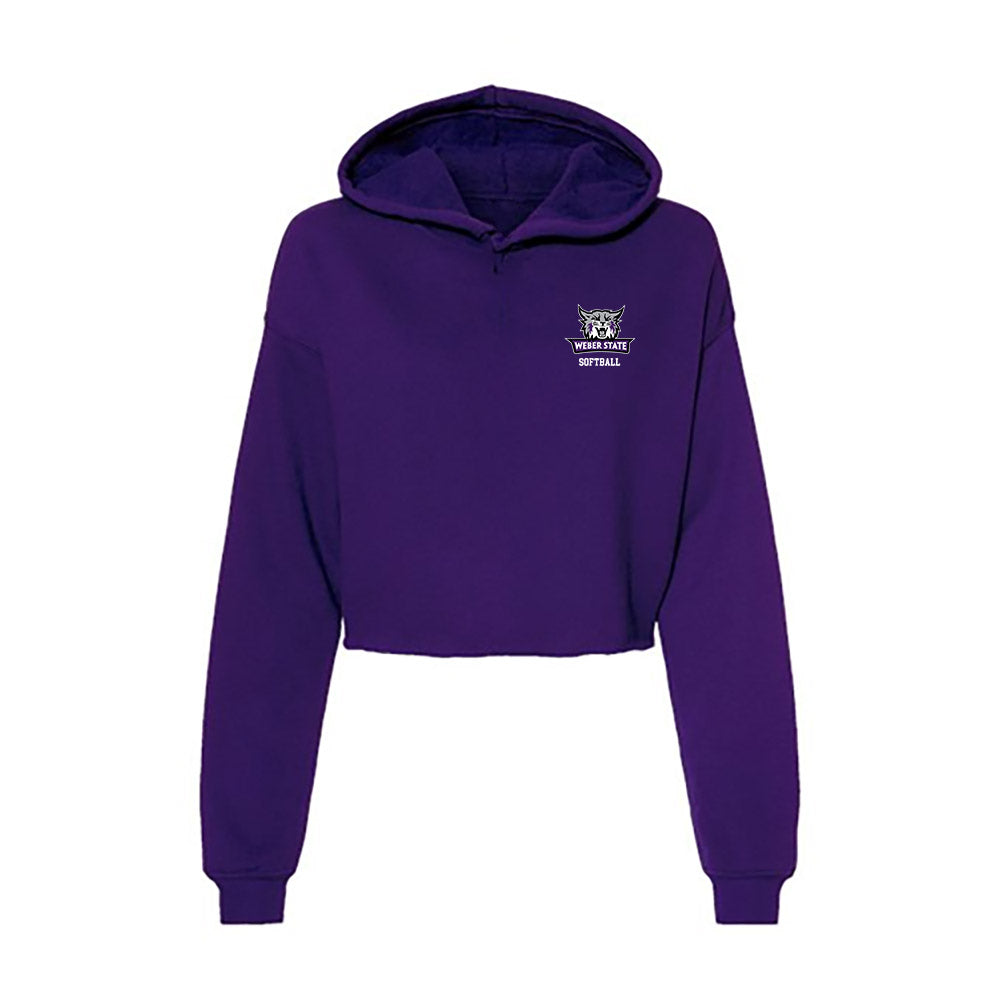 Weber - NCAA Softball : Emma Bingham - Women's Crop Fleece Hoodie-0