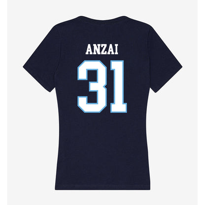 San Diego - NCAA Baseball : AJ Anzai - Women's V-Neck T-Shirt-1
