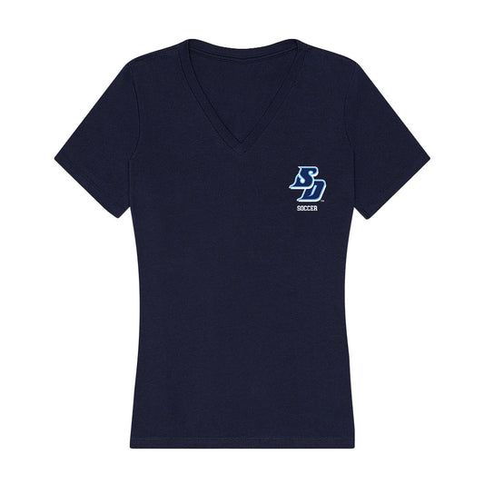 San Diego - NCAA Men's Soccer : Finley Omahony - Women's V-Neck T-Shirt-0