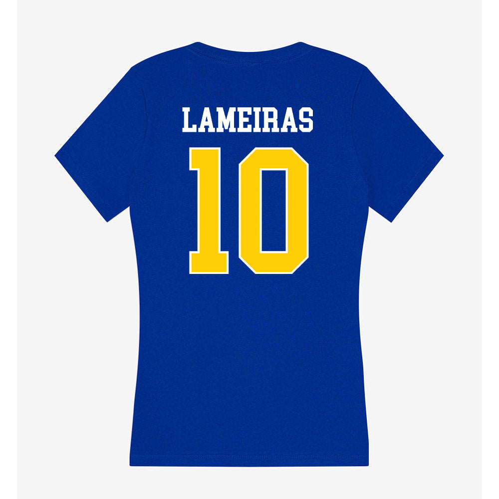 Rollins - NCAA Men's Soccer : Pedro Lameiras - Women's V-Neck T-Shirt-1
