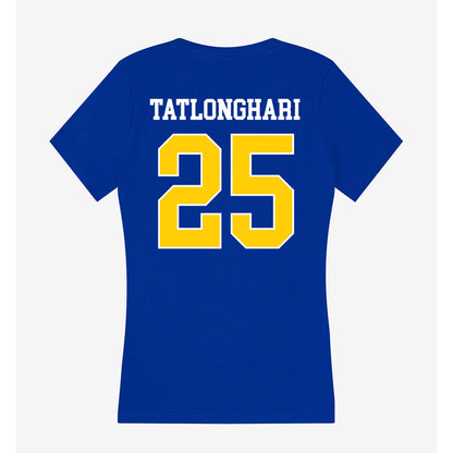 Rollins - NCAA Men's Soccer : Noah Tatlonghari - Women's V-Neck T-Shirt-1