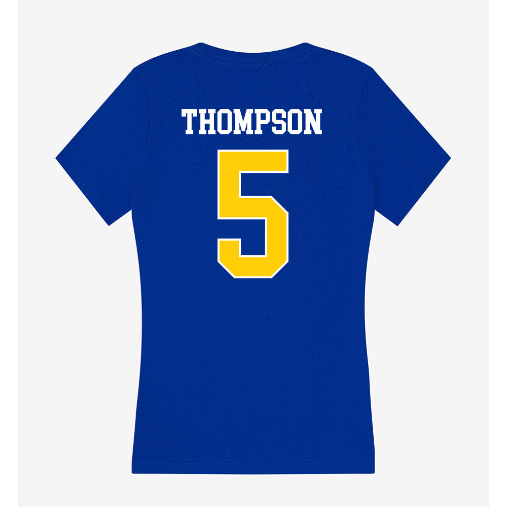 Rollins - NCAA Women's Basketball : Ellie Thompson - Women's V-Neck T-Shirt-1