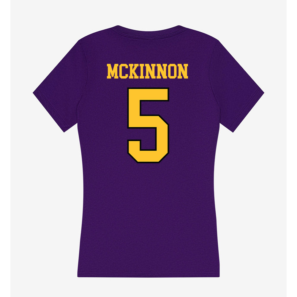 Montevallo - NCAA Men's Basketball : Devon Mckinnon - Women's V-Neck T-Shirt-1