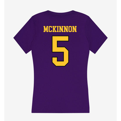 Montevallo - NCAA Men's Basketball : Devon Mckinnon - Women's V-Neck T-Shirt-1