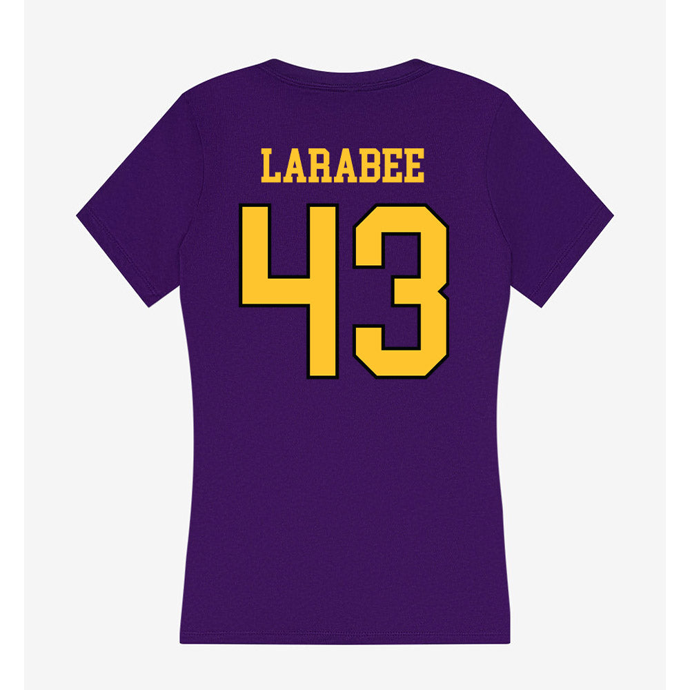 Montevallo - NCAA Men's Lacrosse : Brick Larabee - Women's V-Neck T-Shirt-1
