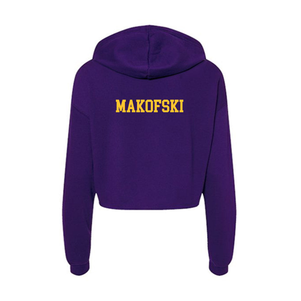 Montevallo - NCAA Men's Track & Field : Jacob Makofski - Women's Crop Fleece Hoodie-1