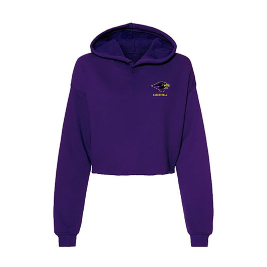 Montevallo - NCAA Men's Basketball : Devon Mckinnon - Women's Crop Fleece Hoodie-0