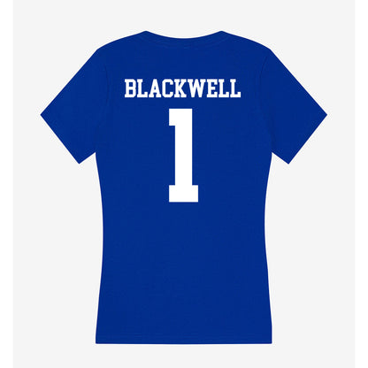 EIU - NCAA Men's Basketball : Markus Blackwell - Women's V-Neck T-Shirt-1