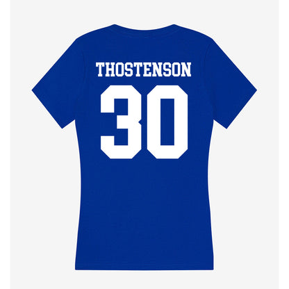 EIU - NCAA Women's Basketball : Olivia Thostenson - Women's V-Neck T-Shirt-1