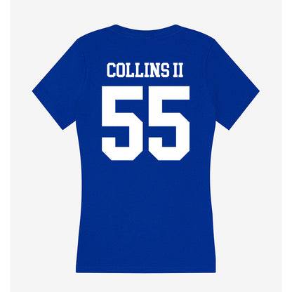 EIU - NCAA Football : James Collins II - Women's V-Neck T-Shirt-1