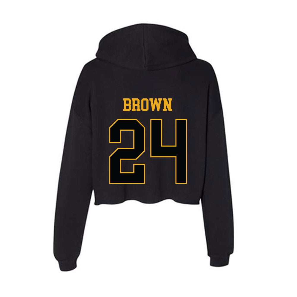 UAPB - NCAA Baseball : Darrius Brown - Women's Crop Fleece Hoodie-1