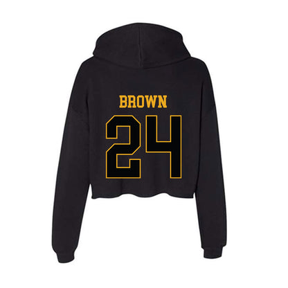UAPB - NCAA Baseball : Darrius Brown - Women's Crop Fleece Hoodie-1