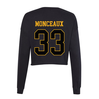 UAPB - NCAA Baseball : Nathan Monceaux - Women's Cropped Crew Fleece-1