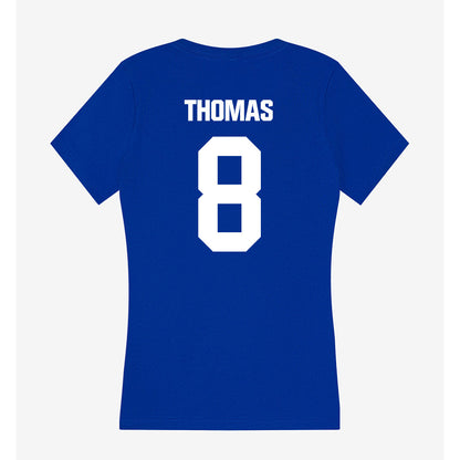 Fayetteville State - NCAA Football : Kaydin Thomas - Women's V-Neck T-Shirt-1