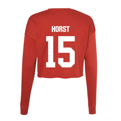 Jax State - NCAA Baseball : Chase Horst - Women's Cropped Crew Fleece-1