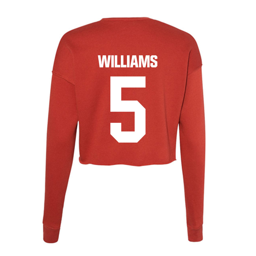Jax State - NCAA Baseball : Luke Williams - Women's Cropped Crew Fleece-1