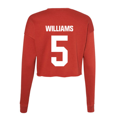Jax State - NCAA Baseball : Luke Williams - Women's Cropped Crew Fleece-1