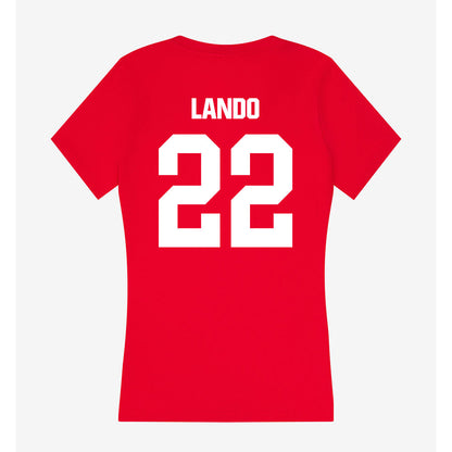 Jax State - NCAA Football : Khristian Lando - Women's V-Neck T-Shirt-1