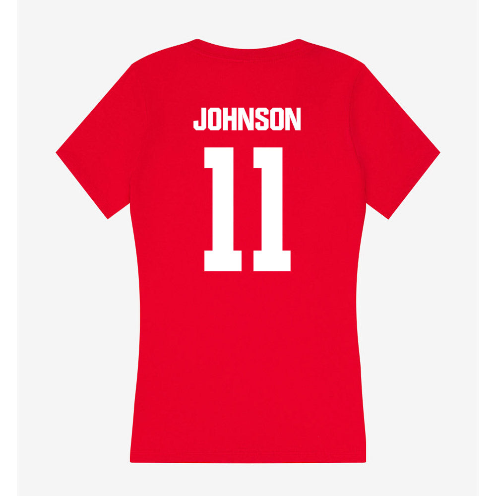 Jax State - NCAA Football : Deondre Johnson - Women's V-Neck T-Shirt-1