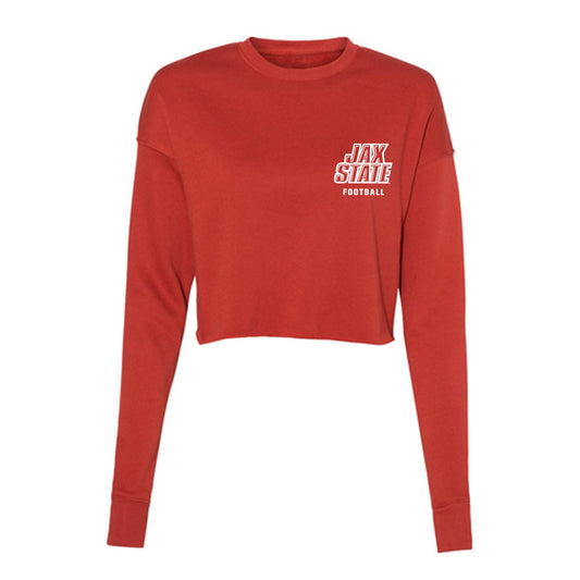 Jax State - NCAA Football : Markevian Blake - Women's Cropped Crew Fleece-0