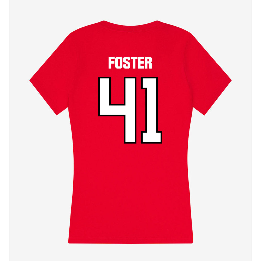 WSSU - NCAA Football : Aaron Foster - Women's V-Neck T-Shirt-1