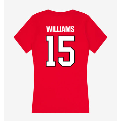 WSSU - NCAA Women's Basketball : Chloe Williams - Women's V-Neck T-Shirt-1