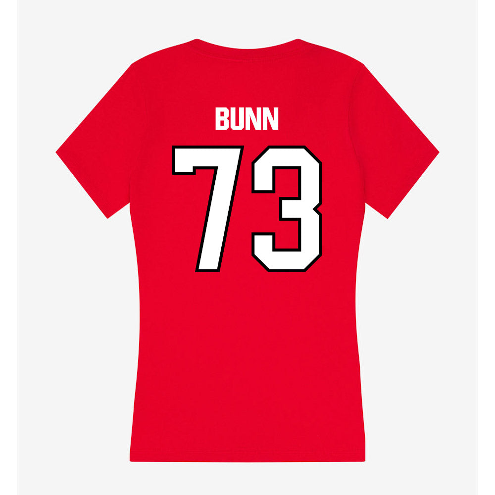 WSSU - NCAA Football : Kobe Bunn - Women's V-Neck T-Shirt-1