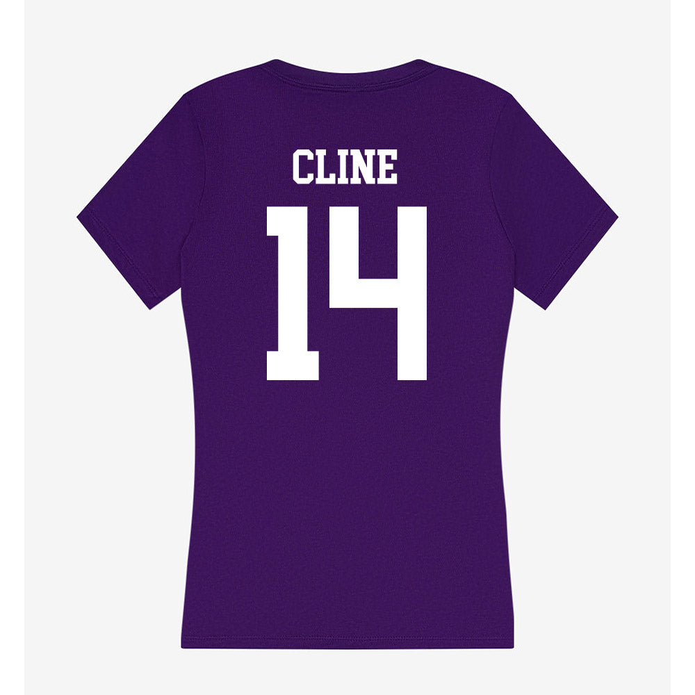 Evansville - NCAA Women's Volleyball : Chloe Cline - Women's V-Neck T-Shirt-1