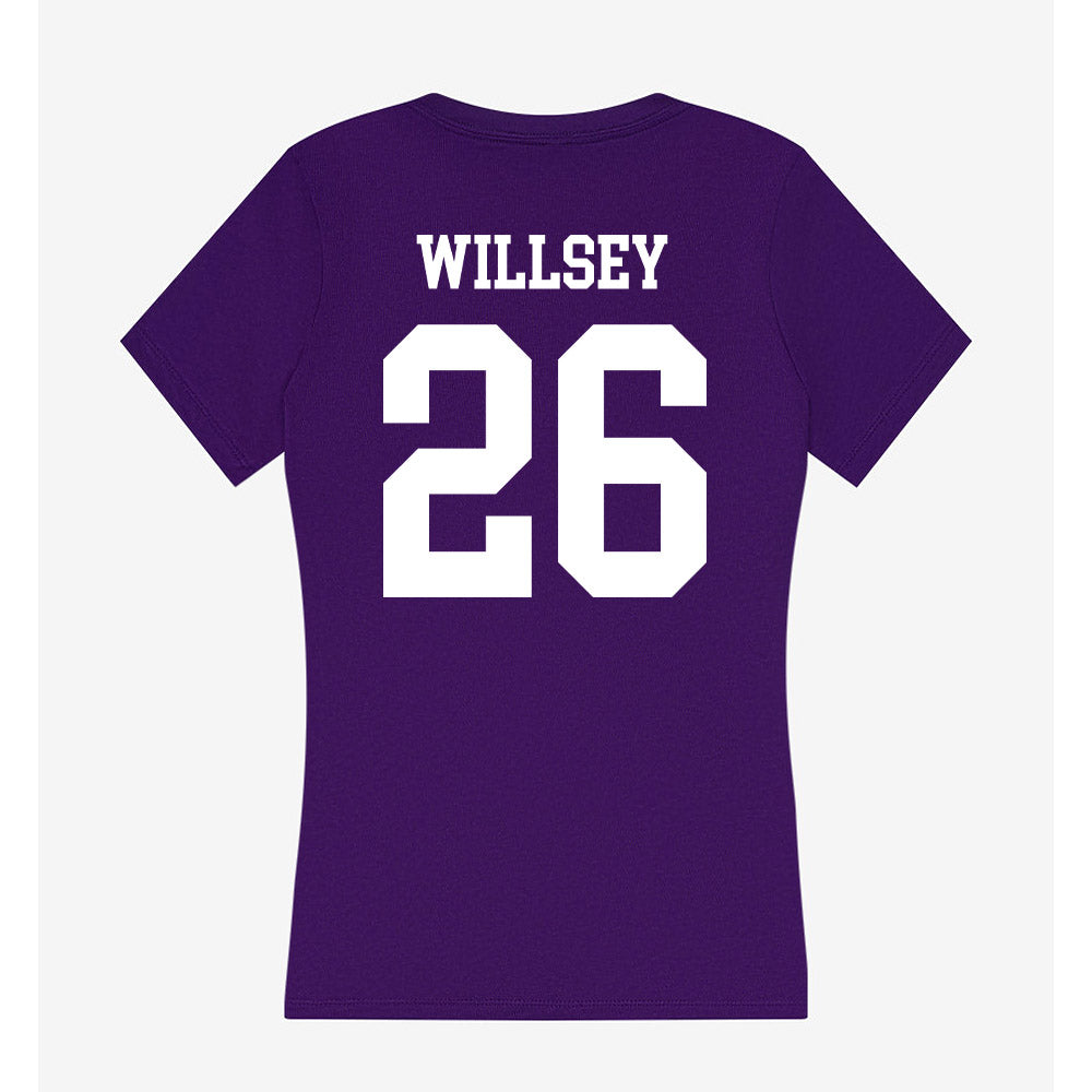 Evansville - NCAA Softball : Jess Willsey - Women's V-Neck T-Shirt-1