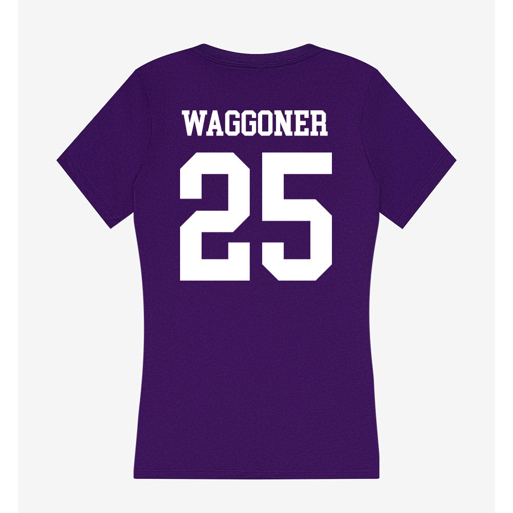 Evansville - NCAA Baseball : Evan Waggoner - Women's V-Neck T-Shirt-1