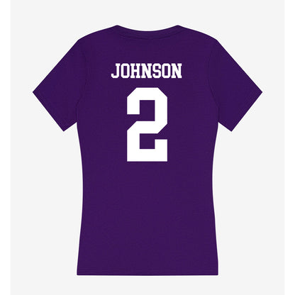 Evansville - NCAA Women's Soccer : Taylor Johnson - Women's V-Neck T-Shirt-1