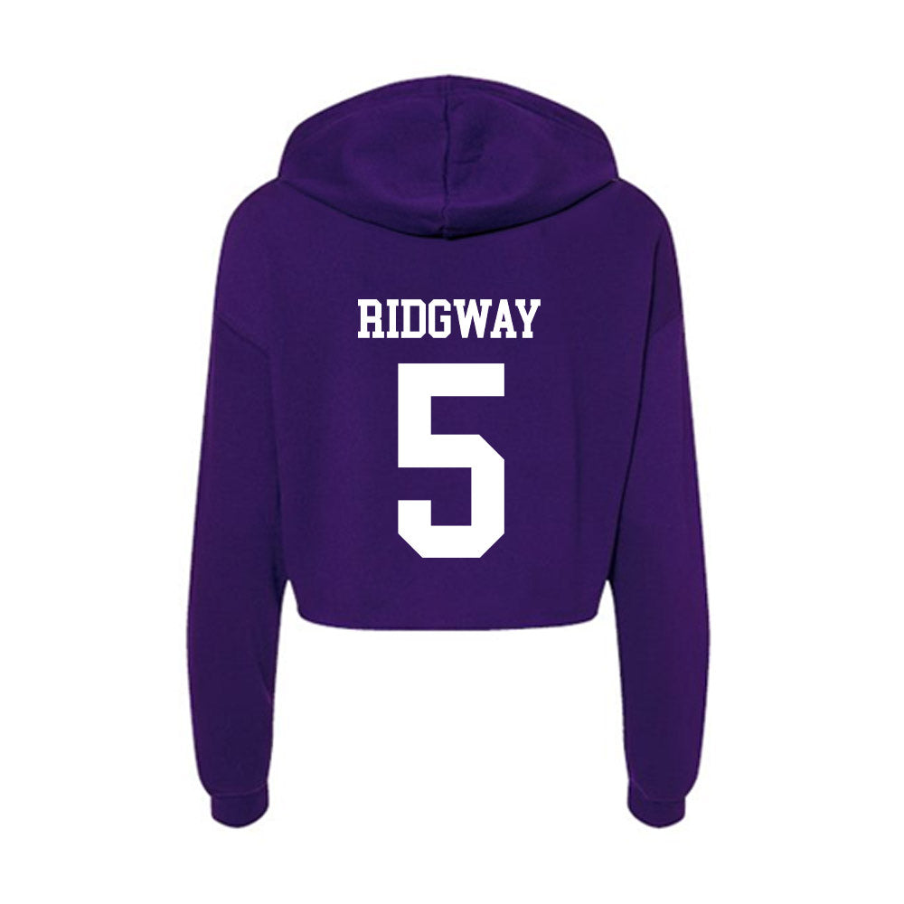 Evansville - NCAA Softball : Kate Ridgway - Women's Crop Fleece Hoodie-1