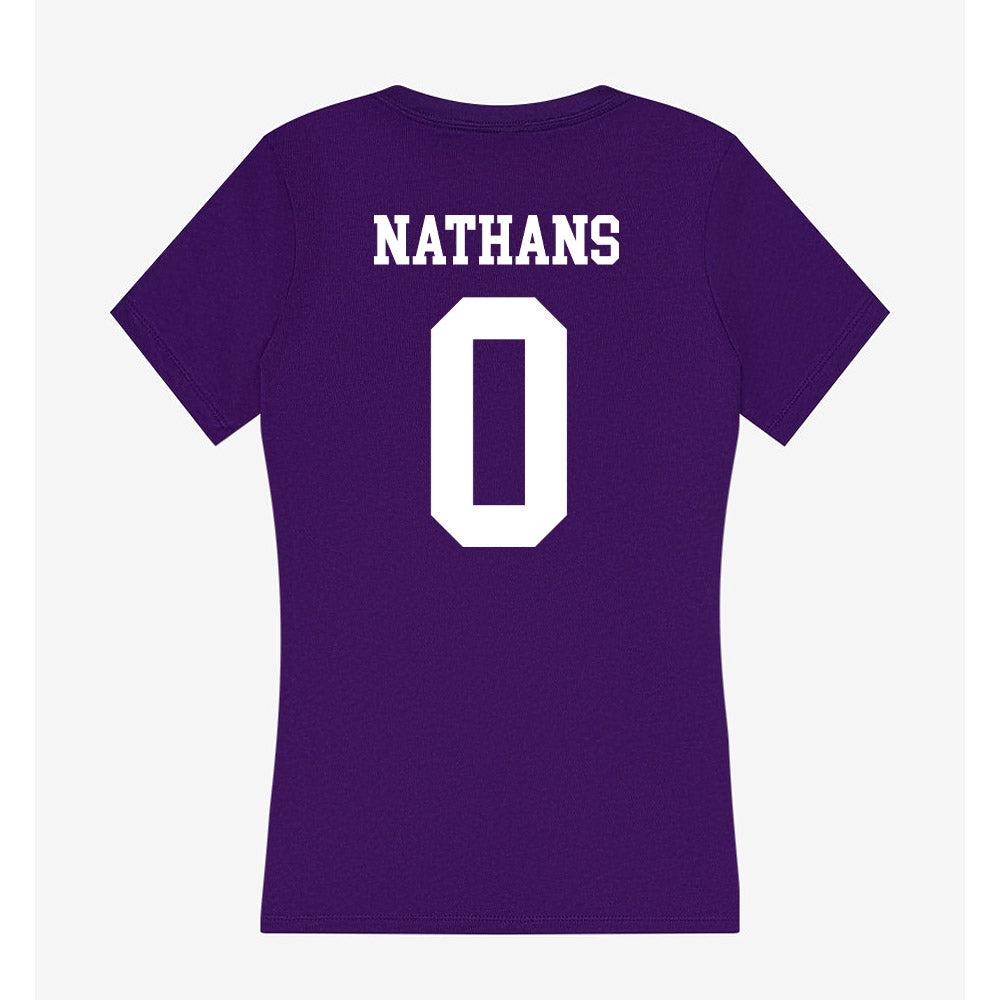 Evansville - NCAA Women's Soccer : Emma Nathans - Women's V-Neck T-Shirt-1