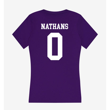 Evansville - NCAA Women's Soccer : Emma Nathans - Women's V-Neck T-Shirt-1