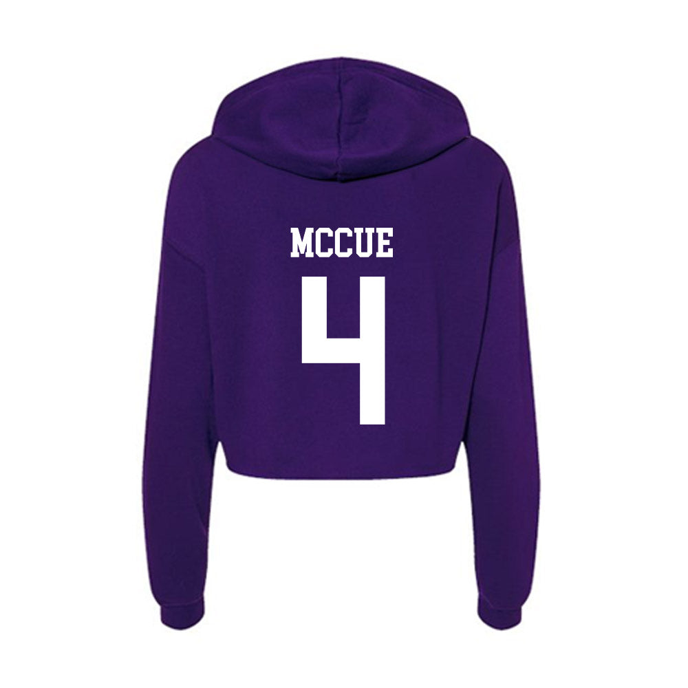 Evansville - NCAA Baseball : Mason McCue - Women's Crop Fleece Hoodie-1