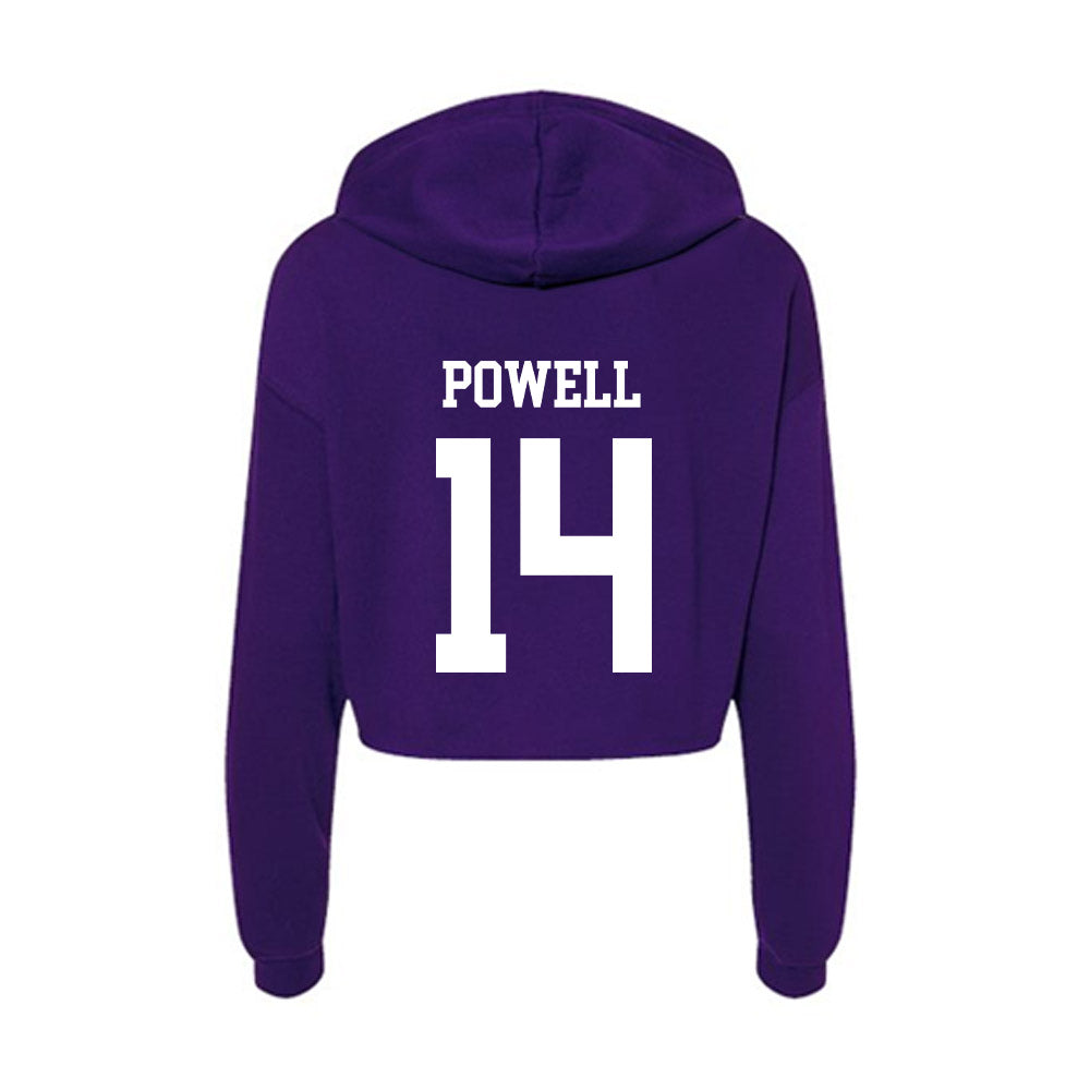 Evansville - NCAA Softball : Miriah Powell - Women's Crop Fleece Hoodie-1