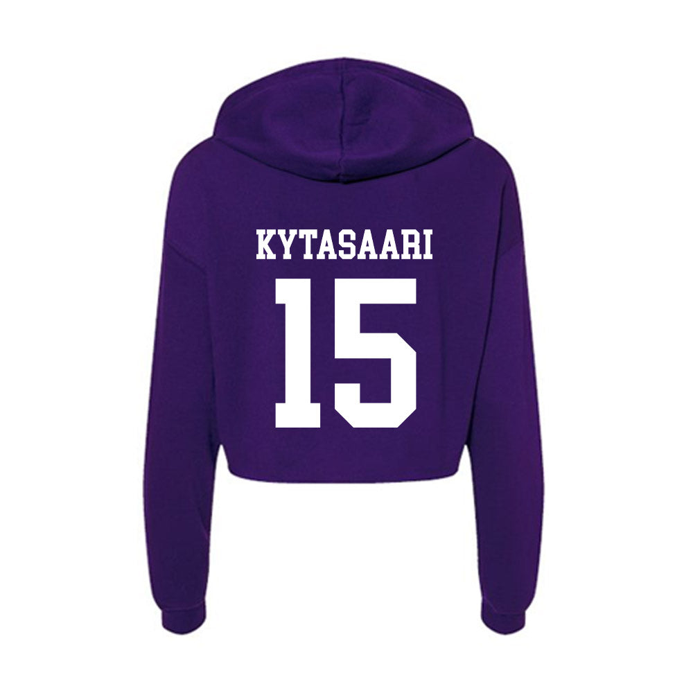 Evansville - NCAA Women's Soccer : Lily Kytasaari - Women's Crop Fleece Hoodie-1
