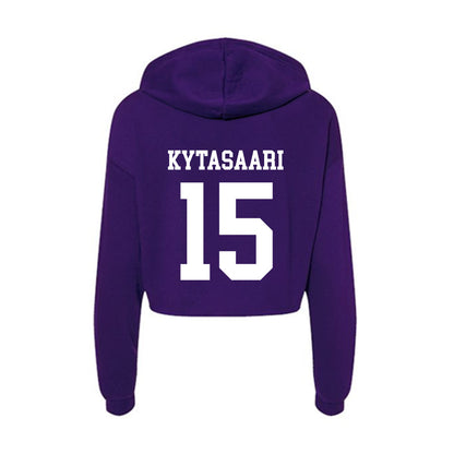 Evansville - NCAA Women's Soccer : Lily Kytasaari - Women's Crop Fleece Hoodie-1