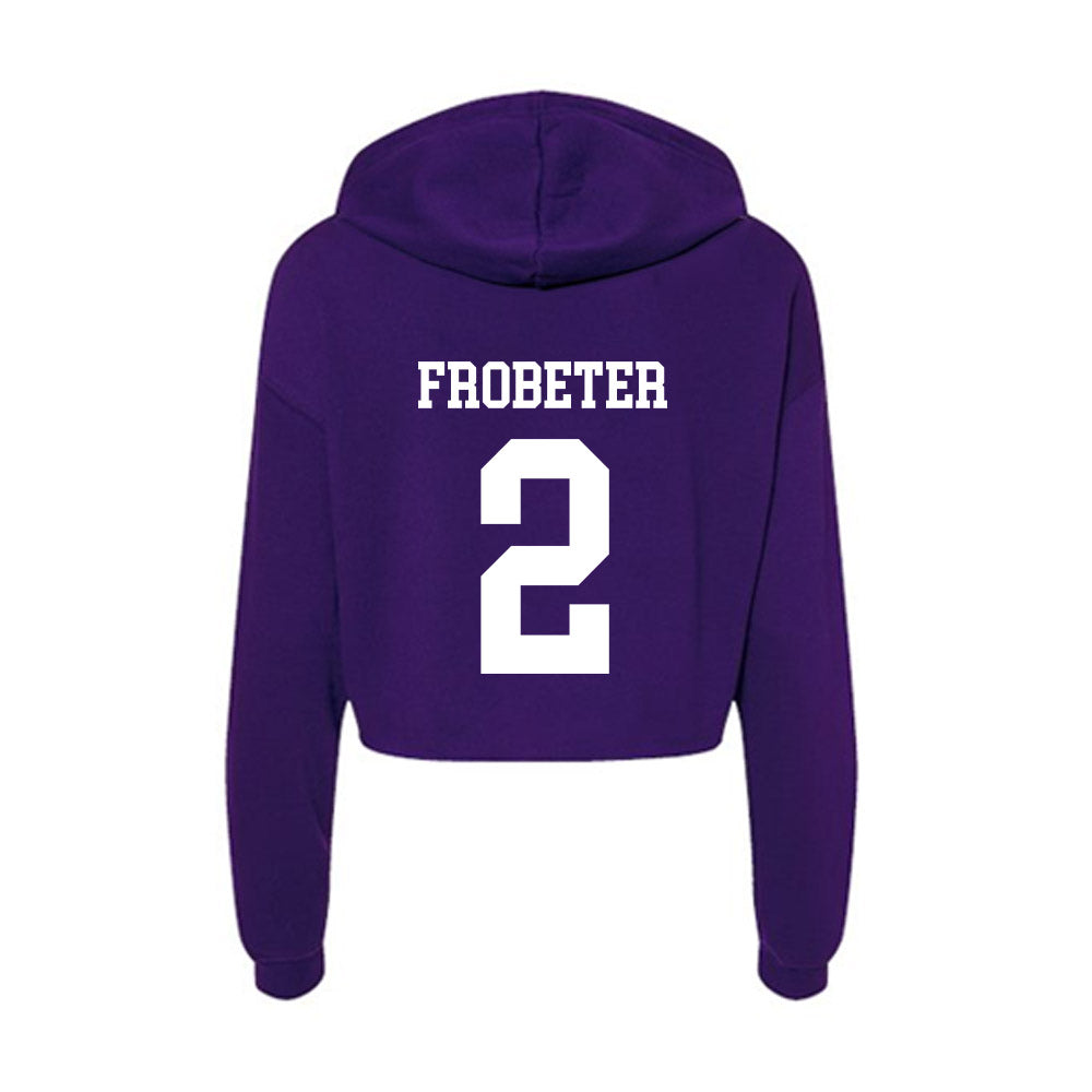 Evansville - NCAA Softball : Karlee Frobeter - Women's Crop Fleece Hoodie-1